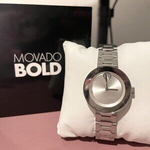 Women's Silver MOVADO BOLD Stainless Steel Watch